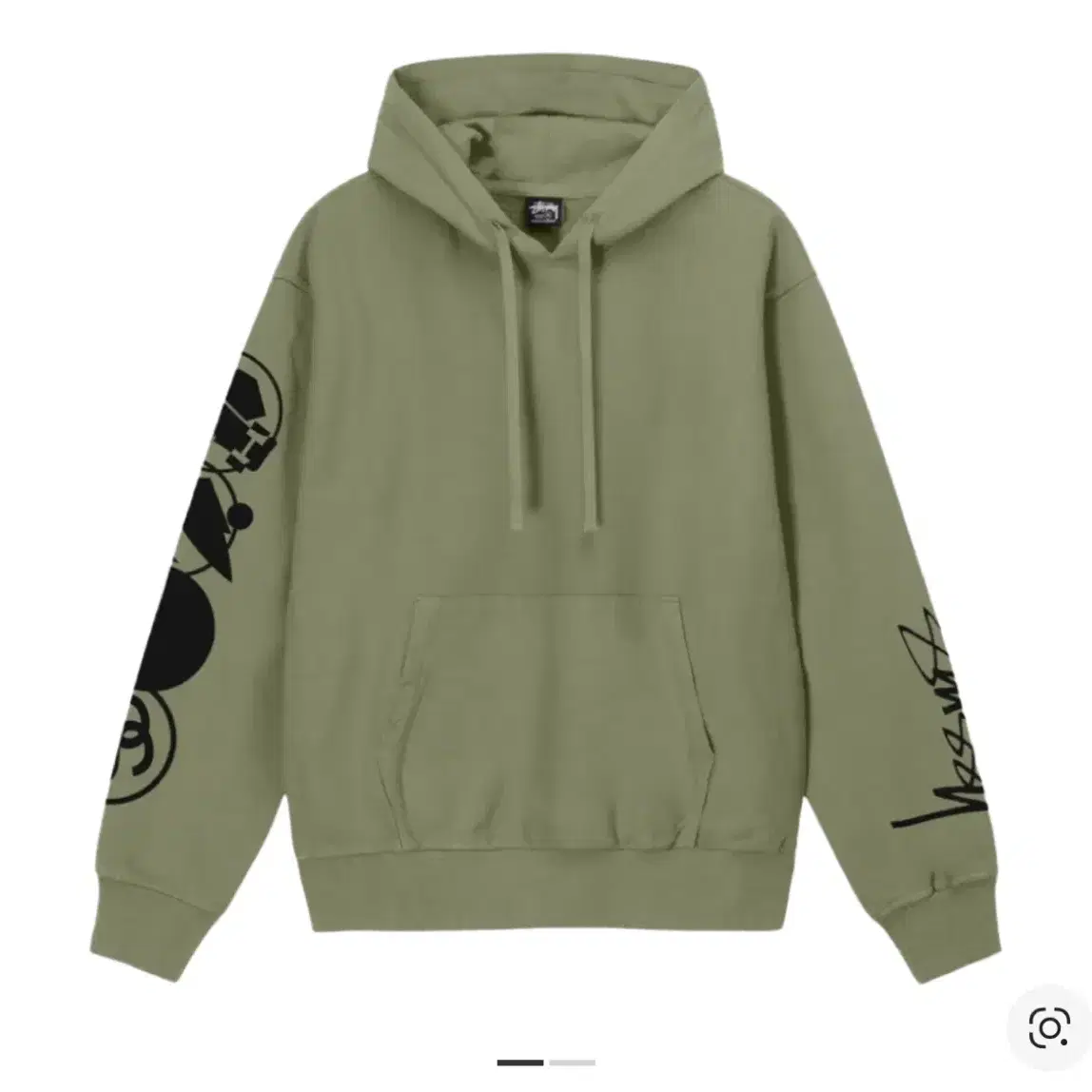 New Product) Stussy Pigment Dyed Dice Zip Hoodie Black L Size