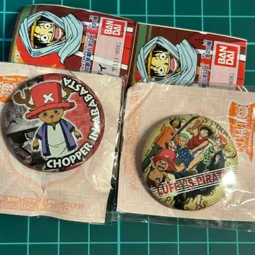 원피스 초기 가챠 캔뱃지 밀짚모자 일당 루피 조로 상디 초파