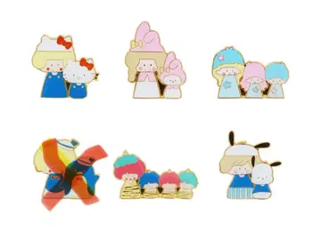 산리오 mizutama 핀 배지 5개 세트