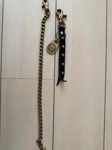가죽 스터드, 키링 포함 지갑 체인