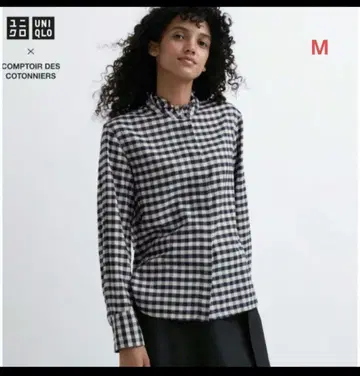 UNIQLO 콩트와르 데코토니에 소프트 브러쉬드 스탠드 카라 셔츠 M
