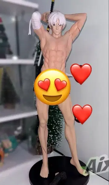 검을 든 근육질 셋쇼마루 피규어, 이누야샤, 리얼한 디테일 상자 없음