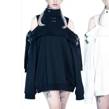 사이버 펑크 계열 맨투맨 원피스