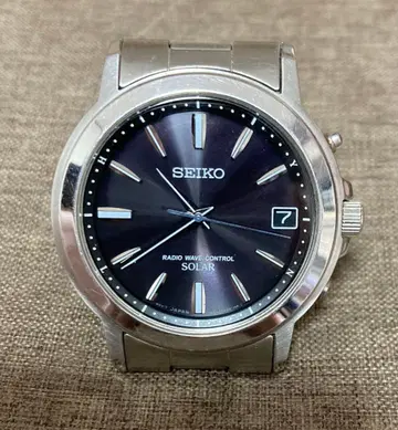 SEIKO 세이코 전파 솔라 남성용 손목시계 블랙 다이얼 실버 바늘
