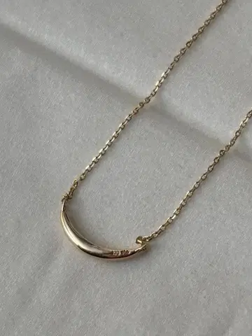 ete K10YG 레이어 크레센트 문 목걸이 에테 골드