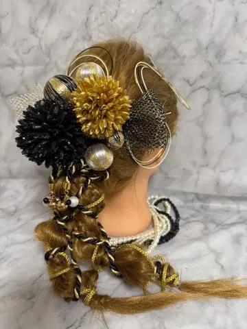 신상품 No.2294 포니테일 헤어 머리 장식 세트 졸업식 성인식