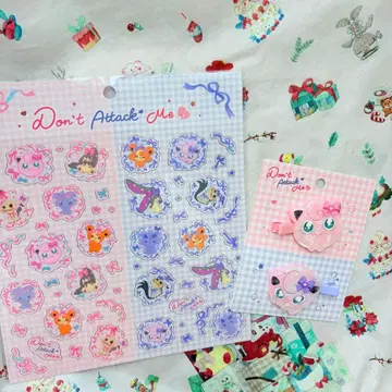 포켓몬 클리어 씰 & 앞머리 클립 Don't Attack Me 푸딩
