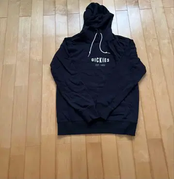 DICKIES 블랙 후드 부착 후드티