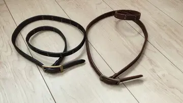 스터드 벨트 다크 브라운, 카멜 벨트 2개 세트 남성용 여성용