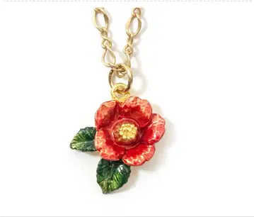 파르나토팍 동백 빨간색 목걸이 골드 체인