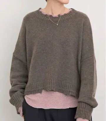 L'Appartement 굿 그리프 DAMAGED KNIT TOP