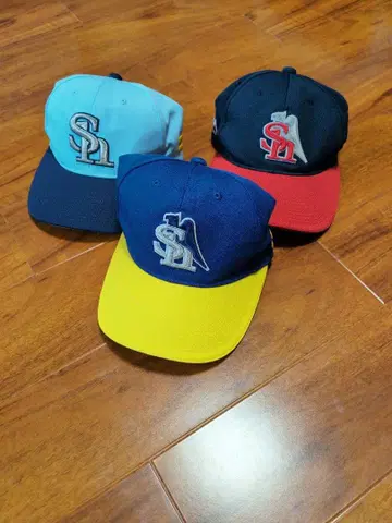 소프트뱅크 호크스 Majestic 야구 모자 3종 세트