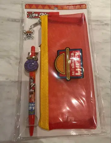 USJ 한정 원피스 루피 볼펜 & 펜 케이스 세트