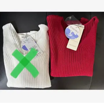 MISCH MASCH 베이직 성형 편직 V넥 리브 니트/MM438306