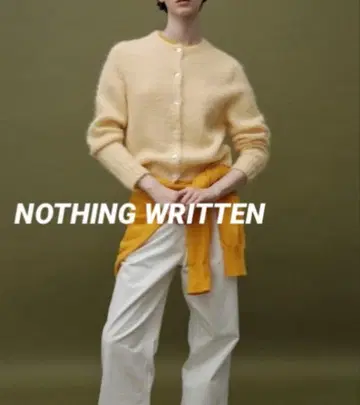 NOTHING WRITTEN 알파카 니트 가디건