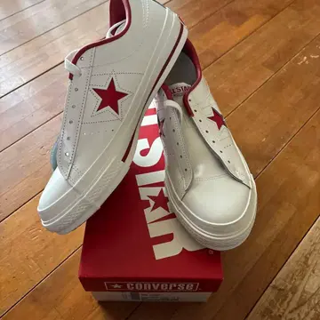 CONVERSE ONE STAR J 화이트/레드 27.0cm