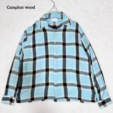 새상품급 Camphor wood 24SS 레이온 옴브레 체크 셔츠