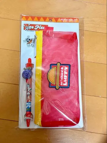 USJ 한정판 원피스 루피 볼펜 & 펜 케이스 세트