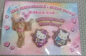 마츠켄 삼바 헬로키티 콜라보 핀 배지 3개 세트