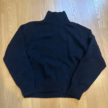 EX FINE LAMBS LOOSE HIGH NECK KNIT LS