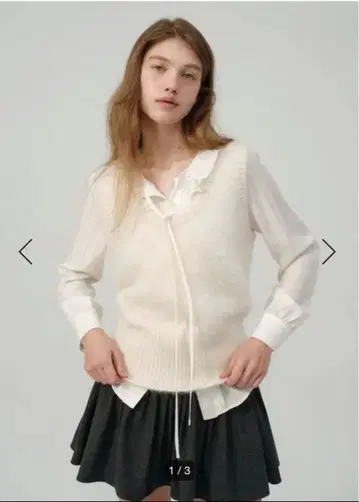 [ The Barnnet ] Alpaca U-Neck Knit Vest