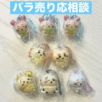 치이카와 마스코트 부착 비스킷 랏코 토끼 헌책방 게 8개 세트