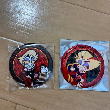 해즈빈 호텔 루시퍼 애니메이트 카페 콜라보 캔뱃지 세트