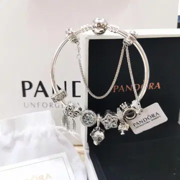 PANDORA 실버 펜던트 19cm 실버 참 팔찌