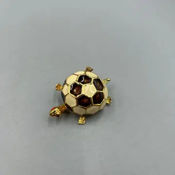252 빈티지 거북이 모양 축구공 브로치
