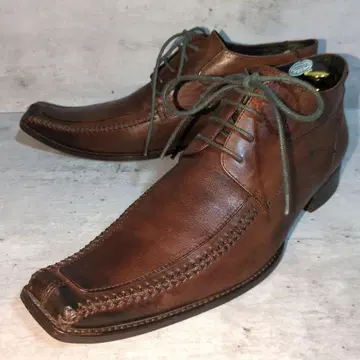 [ whoop-de-doo ] 가죽 신발 스퀘어토 모카 26cm