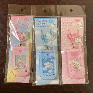 헬로키티 슬라이드 휴대폰 키링 머메이드 페가수스 페어리