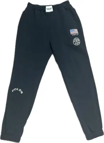 GOLD'S GYM FS 별주 블랙 스웨트 팬츠 S