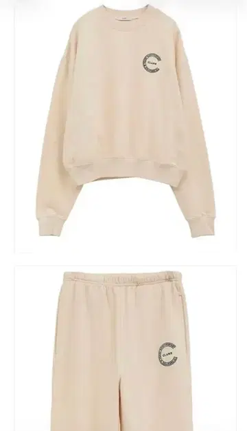 CLANE 10TH 로고 스웨트 탑&팬츠