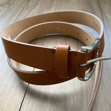 새상품 CK 캘빈클라인 가죽 벨트 천연 가죽 브라운