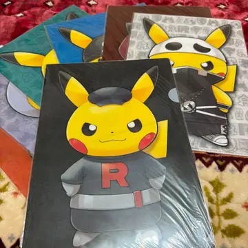 [ 미개봉 새상품 ] 단원 놀이 피카츄 클리어 파일 세트 로켓단