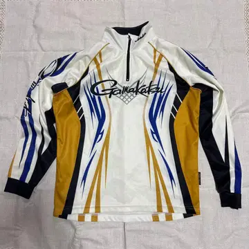 [ 초레어 ] 가마가츠 GM-3503 2WAY 프린트 지퍼 셔츠 화이트