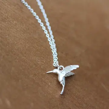 벌새 목걸이 허밍버드 참 펜던트 실버