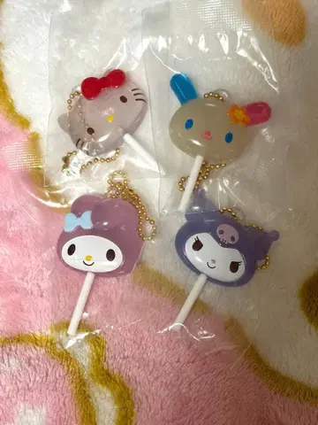 산리오 컬러풀 캔디 참 키티 마이멜로디 쿠로미 우사하나