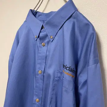 구제 의류 기업 로고 워크 셔츠 랜즈 엔드 아웃피터스 빅 사이즈