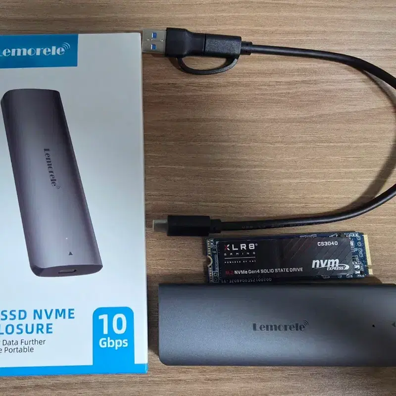 PNY CS3040 2TB SSD (DRAM TLC) 및 인클로저