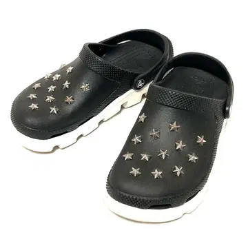 [ CROCS ] 듀엣 스포츠 26cm 블랙 스타 지비츠 커스텀
