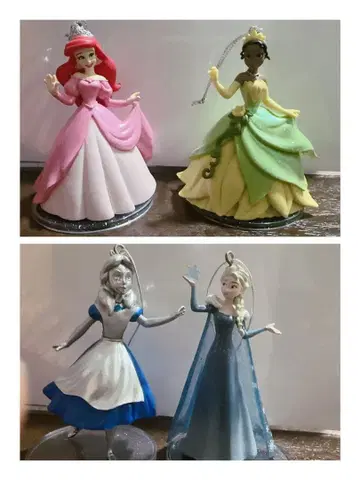 디즈니 피규어 오너먼트 엘사 아리엘 티아나 앨리스
