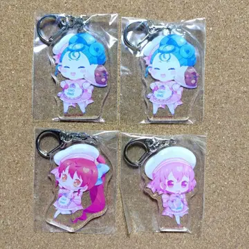 아이돌타임 프리파라 카페 아크릴 키링 미캉&레오나&챤코