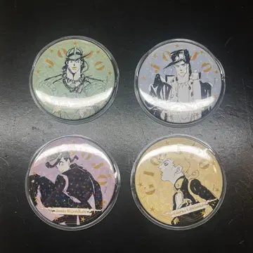 죠죠 월드 홀로그램 캔뱃지 4개 세트