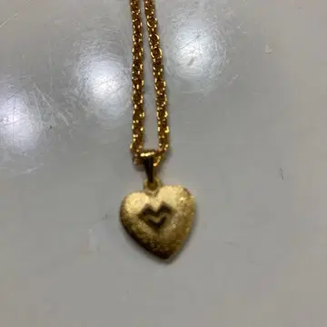 골드 도금 하트형 목걸이