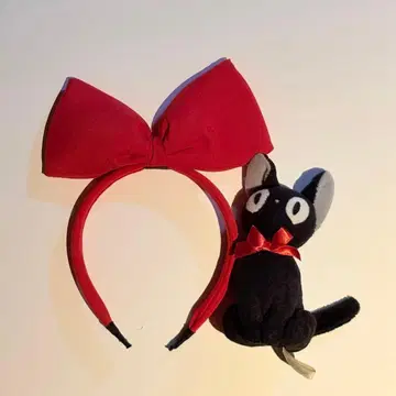 마녀 배달부 키키 코스프레 머리띠 지지 봉제 인형 세트