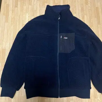 FILA 휠라 리버서블 보아 플리스 블루종 두꺼운 원단 따뜻한
