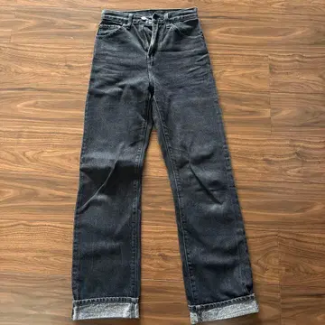 리바이스 701 블랙 스트레이트 데님