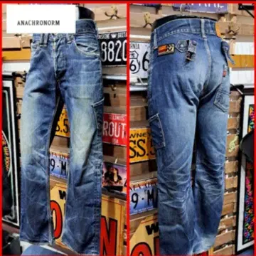 ANACHRONORM 아나크로놈 버클 벨트 데님 청바지 30