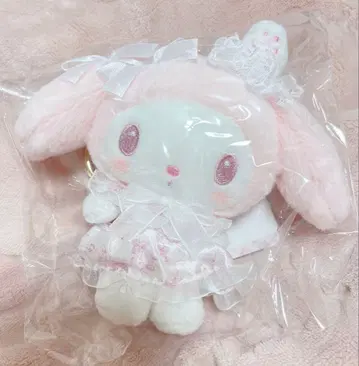 마이멜로디 화이트 딸기 티타임 봉제 인형 마스코트 키링